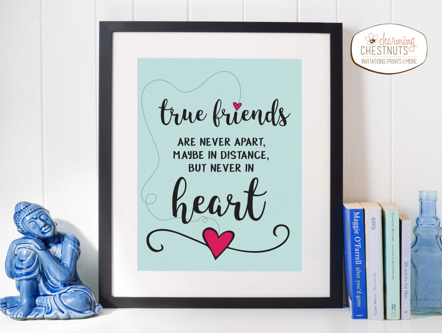 Friends Forever, Never Apart, Friendship Gift, Best Friend Gift, Long  Distance, Gifts for Her, Colleague Leaving Present, Wooden Heart Gift 