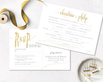 Wedding Invitation Postcard - Etsy