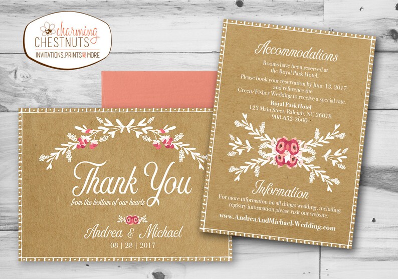 White ink invitation Elegant Barn wedding invitation Barn wedding Floral wed Rustic Wedding Invitation Set Kraft Paper wedding invite