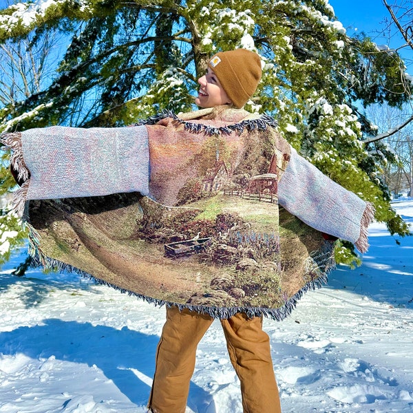 Kinkade Countryside Oversized Blanket Coat