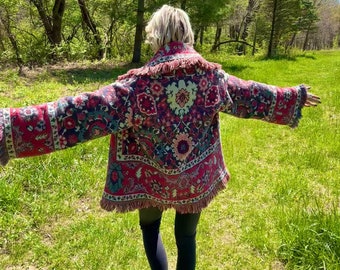 Boho Royale Tapestry Blanket Coat