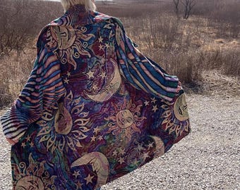 Celestial Night Dreamer Original Art Blanket Coat