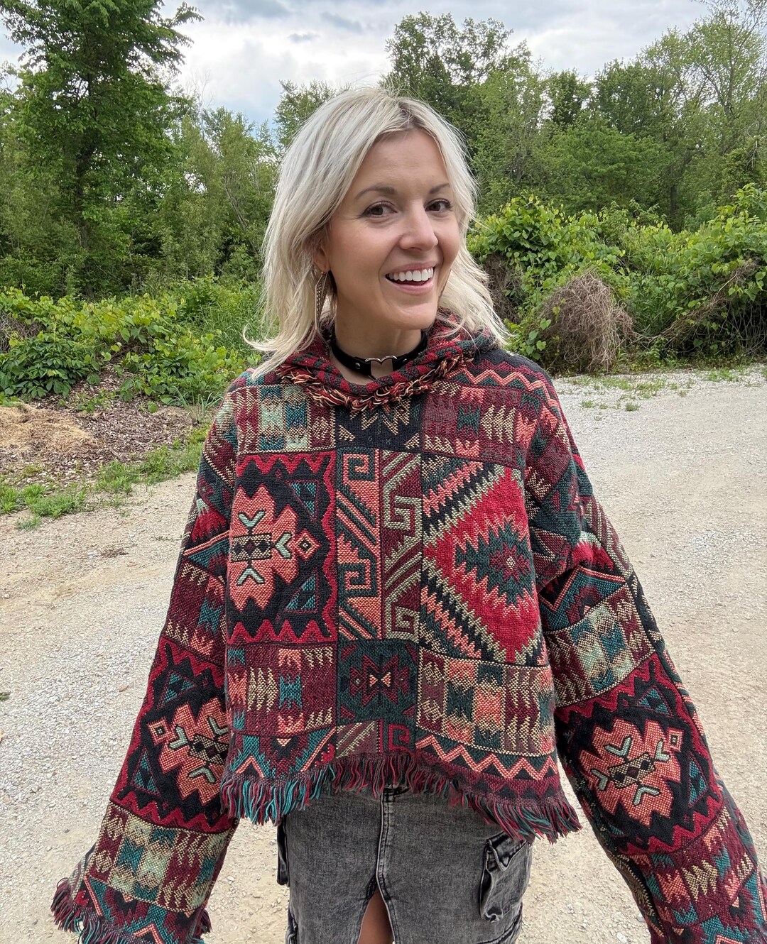 Between the Mountains Spring Hooded Blanket