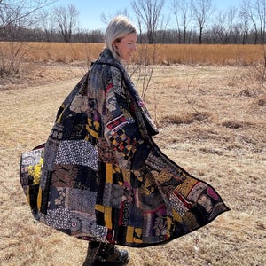 Midnight Dancer Extra Oversized Lightweight Patchwork Quilt Duster