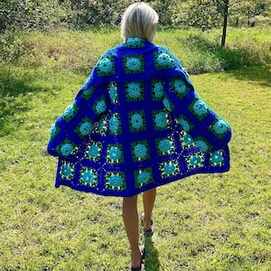 オーシャンローズブルー ボヘミアン クロシェ カーディガン