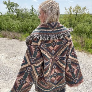 Earthly Elegance Western Blanket Coat