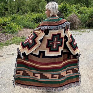 Western Wonder Long Blanket Coat