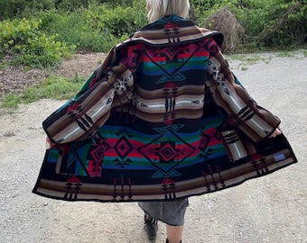 Mountain Wonders Cozy Wool Blanket Jacket