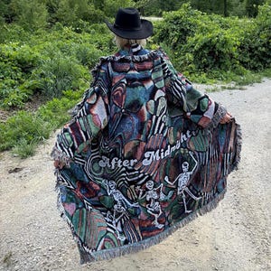 After Midnight Original Psychedelic Art Extra Oversized Blanket Coat