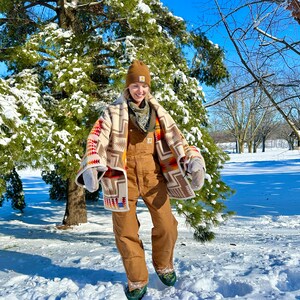 Western Wisdom Cream Sunset Wool Blanket Coat image 3