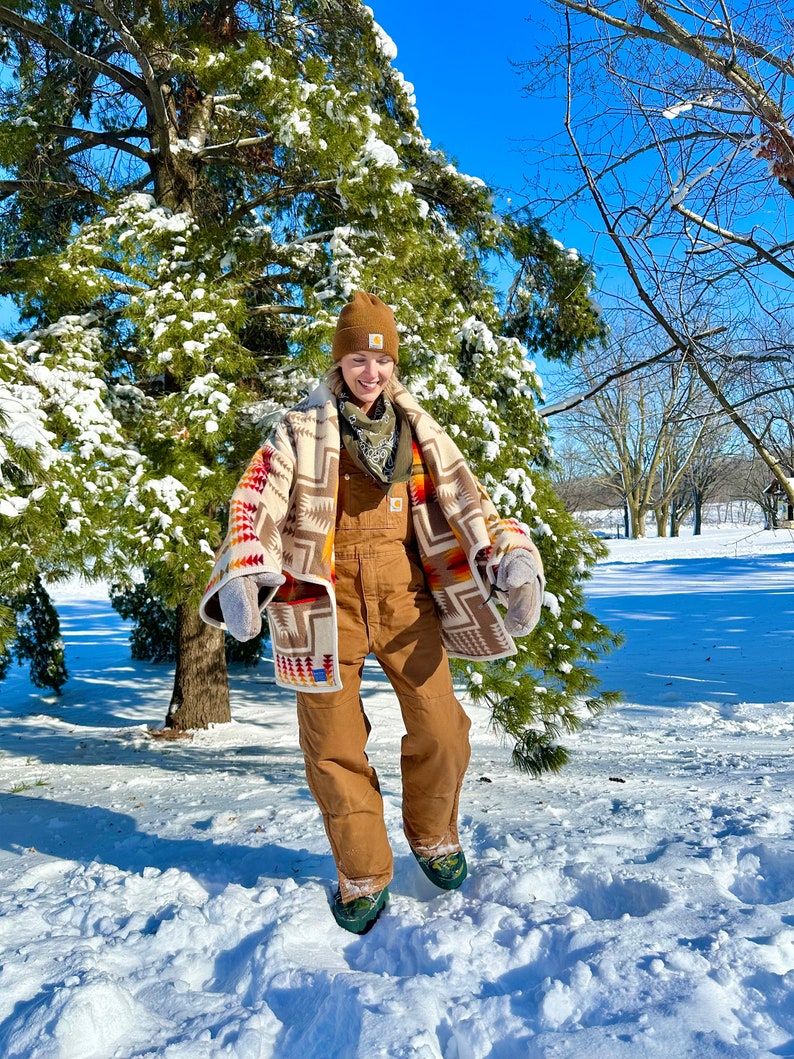 Western Wisdom Cream Sunset Wool Blanket Coat image 3