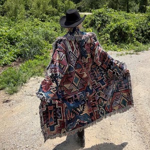 Southwestern Dreams Original Art Long Blanket Coat