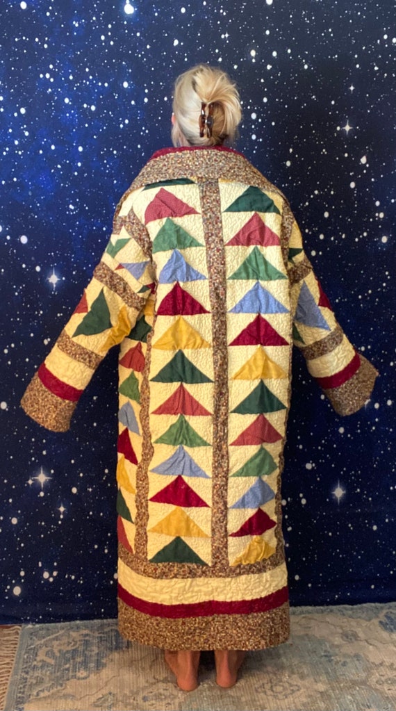 Flying Geese Quilt Coat Maxi Length - Etsy