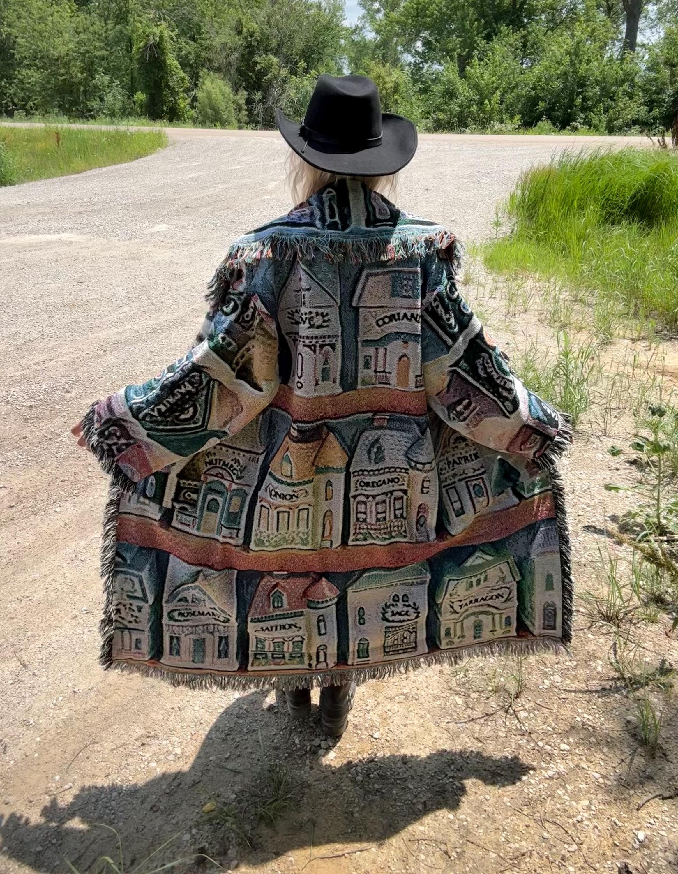 Magic Pastel Lenox Spice Village Long Art Blanket Coat