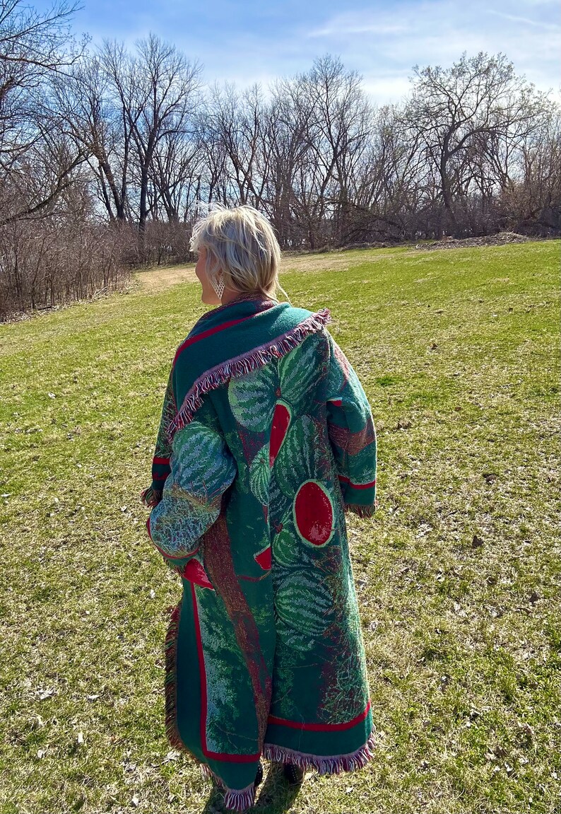 Watermelon Vibes Long Tapestry Blanket Coat - Etsy