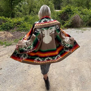 Sacred Turtle Energy Wool Blanket Coat
