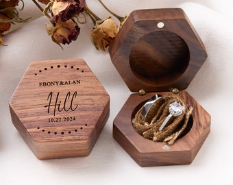 Benutzerdefinierte Ringbox aus Holz mit Personalisierung, Ringbox mit Gravur, Ringbox mit Gravur, Ringbox mit Gravur, Ringbox mit Gravur, Ringbox mit Gravur