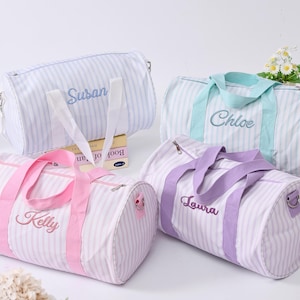 Bolsa de deporte bordada personalizada / Bolsa de deporte con monograma para niños / Bolsa de baile personalizada con nombre / Bolsa de gimnasio para animadoras para niñas / Regalo de cumpleaños