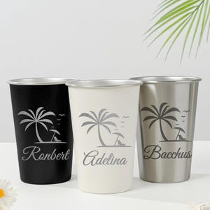 Personalized Stainless Steel Whiskey Cup/ Custom Engraved Pint cup/ Groomsmen Gift/ Bachelor Party Gift Favor/ Wedding Party/Bridesmaid Gift