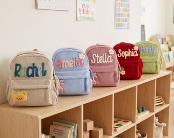 Personalized Kids Backpacks With Name/ Custom Name Toddler School Bag/ Custom Corduroy Backpack/ Kindergarten Kids Bag Gift / Preschool Bag