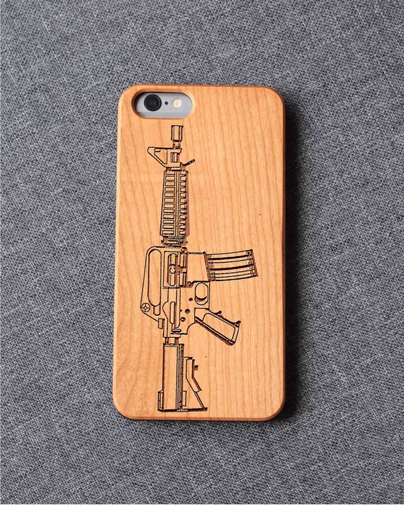 M4 rifle gun iPhone case for 12 mini XR XS X wood iphone Etsy
