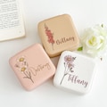 Personalized Birth Flower jewellery Box, Travel Jewelry Box, Birthday Gift for Women, Bridal Party Gifts, Gift for her, Bridesmaid Gifts product logo