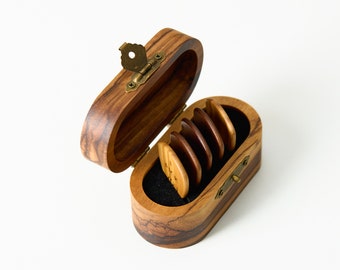 Personalized Guitar Pick Case, Solid Wood Picks Box, Custom Plectrum Holder, Gift for Dad, Best Gift for Guitar Player, father&#39;s day gift