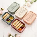 Personalized Toddler Bento Box\/ Insulated Silicone Kids Food Container\/ Engraved Lunch Box\/ Baby Name Snack Box\/ Compartmentalized Lunch Box product logo