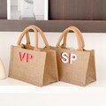 Personalized Monogram Burlop Bag, Beach Bag, Shadow Monogram Bag, Custom Burlap Bag, Girls Trip Gift, Bridesmaid Gift, Bachelorette Gift product logo