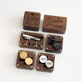 Personalized Cufflinks Tie Clip Box, Engraved Groomsmen Cufflinks, Wedding Cufflinks & Tie Clip Set, Groomsman Gift, Bachelor Party Gift product logo