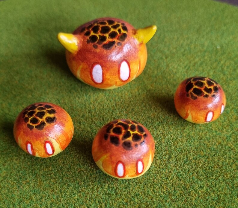 GENSHIN Pyro Blob Figurine squad - Etsy