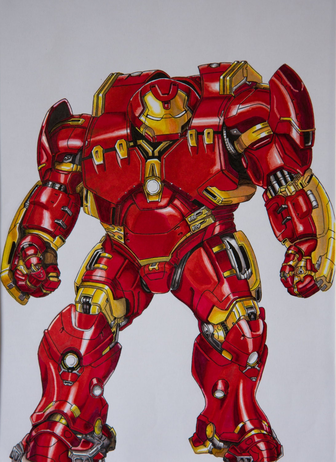 HULKBUSTER Original drawing Etsy