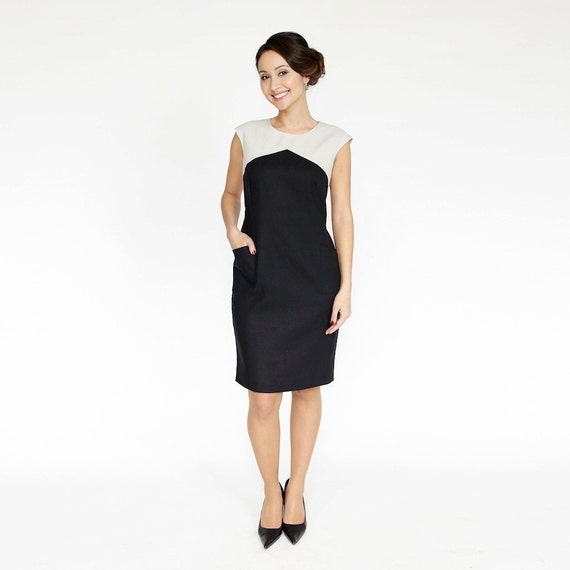 black work dress with pockets