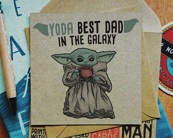 Yoda Father Day Card Etsy