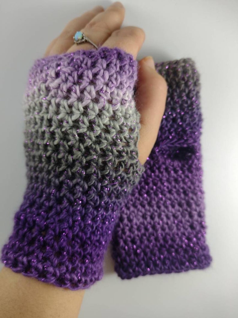 Witchy Wrist Warmers / mermaid gloves / rainbow arm warmers / fingerless mittens LAST CHANCE image 7