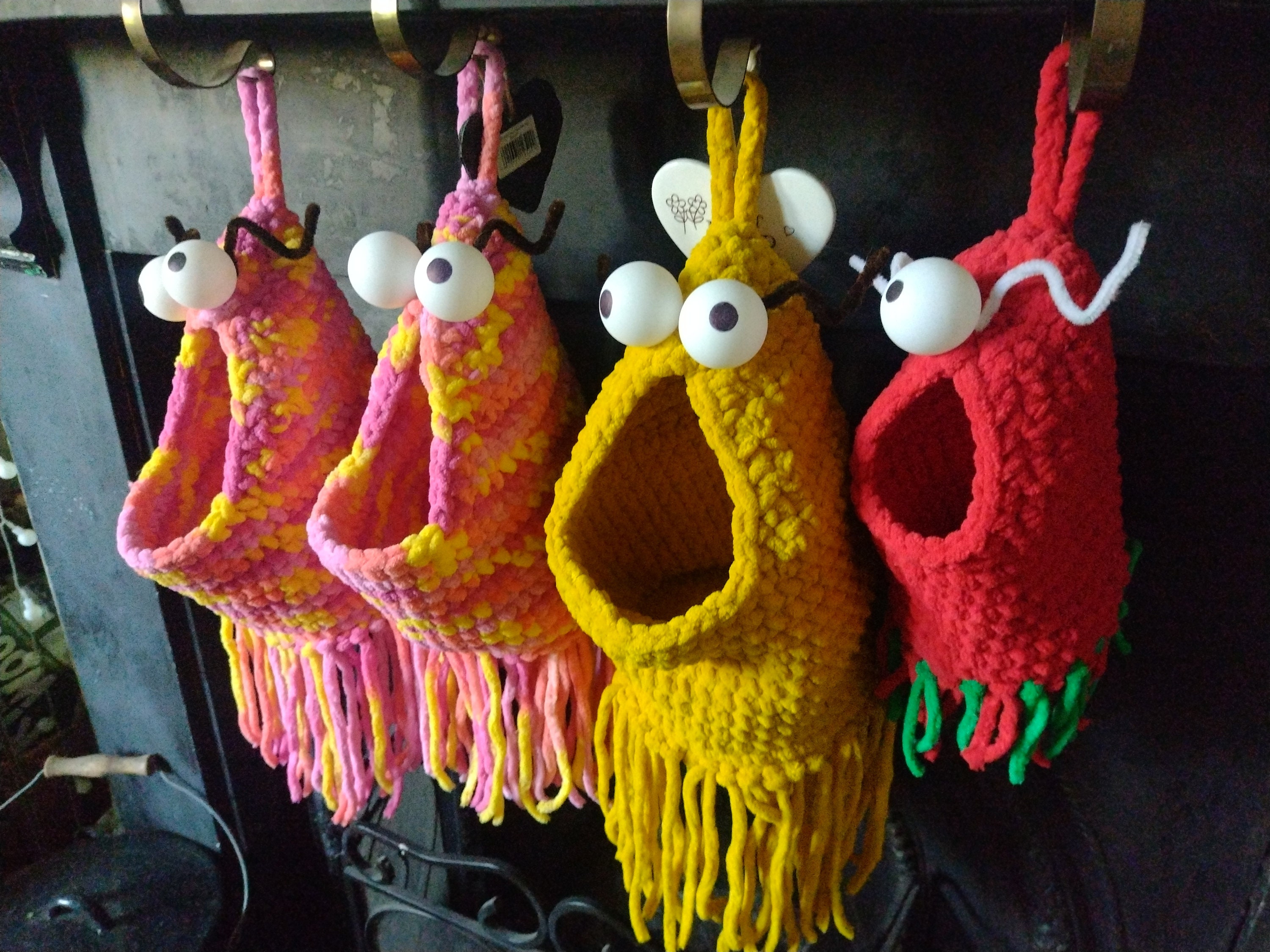 Crochet Monster Storage and Plant Hangers - Etsy