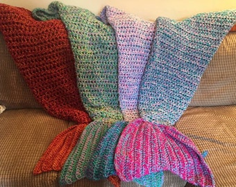 Mermaid tail blanket - custom handmade crochet to order