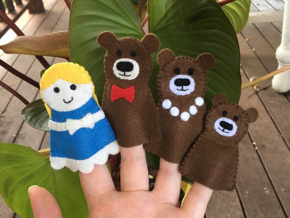 goldilocks and the three bears hand puppets