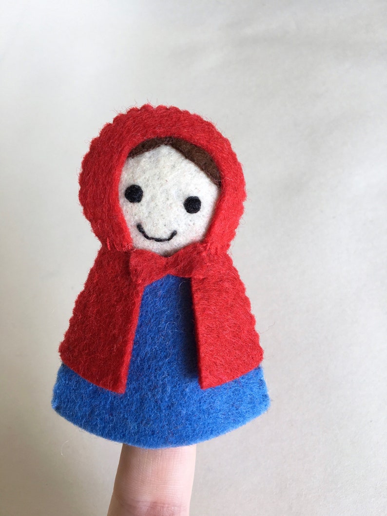 Fairytale Finger Puppets Little Red Riding Hood set Etsy