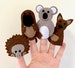 Australian Animals felt finger puppet set 