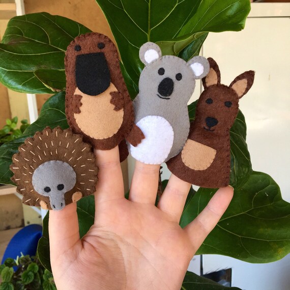 australian animal hand puppets