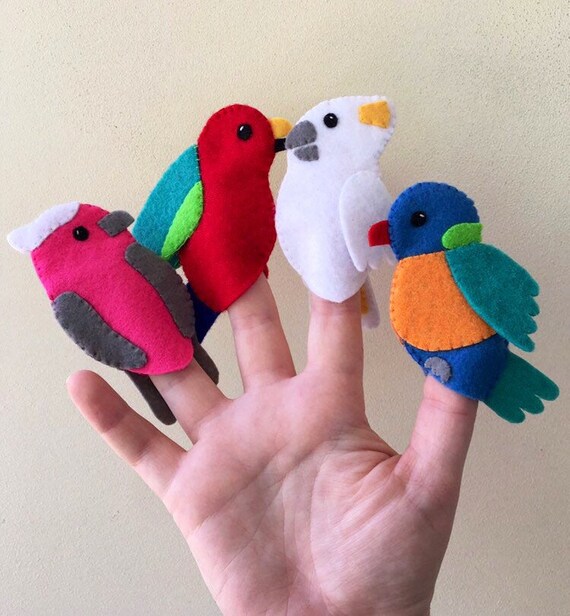 parrot hand puppet