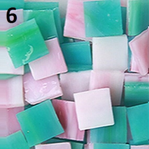 DIY Mosaic Handmade Material Mosaic Tiles triangle Mixed Color Mica glass New