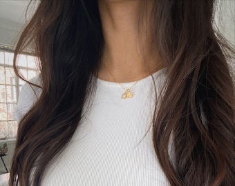 Golden Lucky Girl Charm Necklace