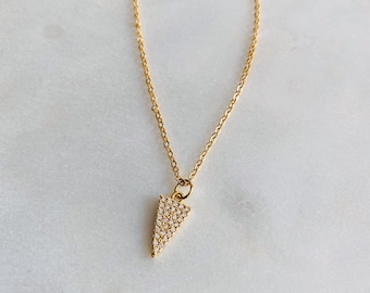 Gold Diamond Spike Necklace