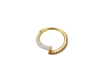 Rainbow Wrapped Gold Adjustable Ring