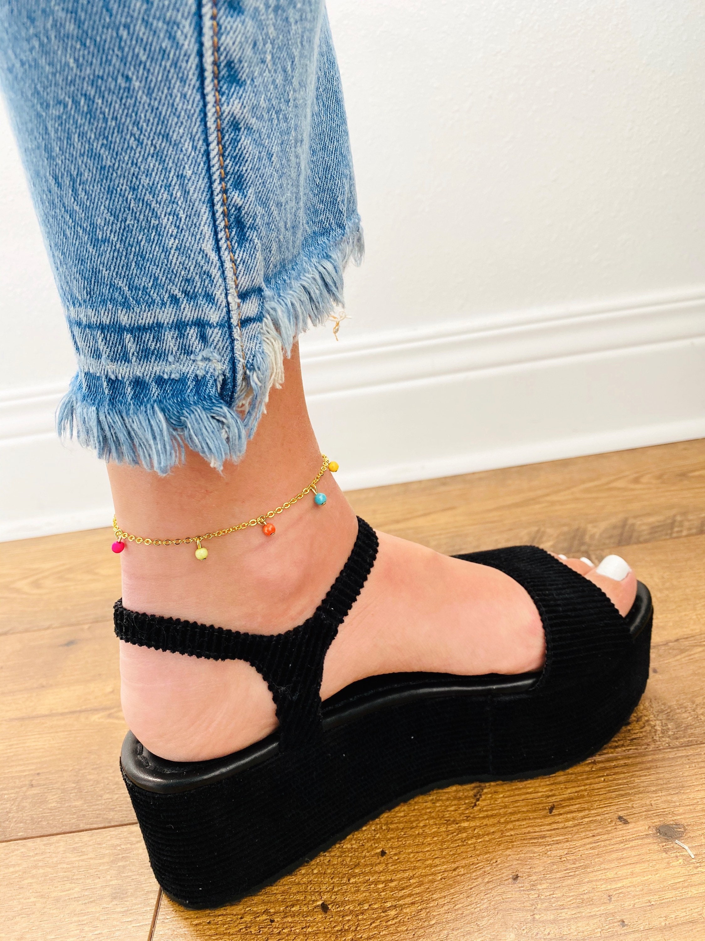 Summer Dangle Beaded Ankle Bracelet Anklet