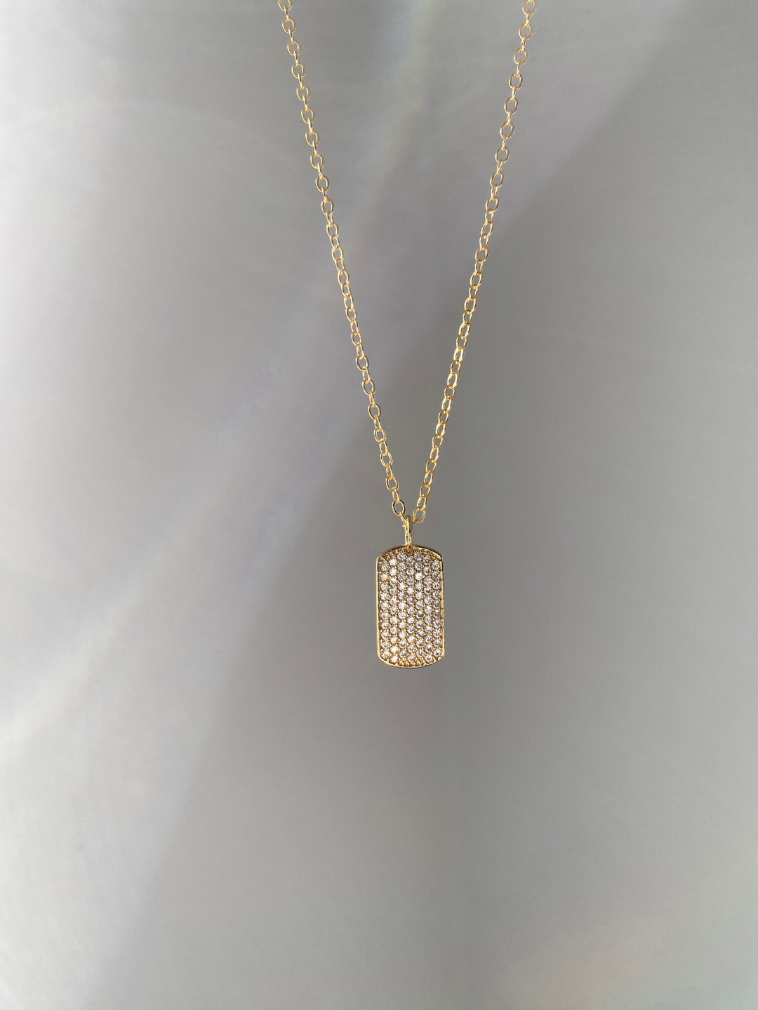 Derby Hat Dog Tag Necklace