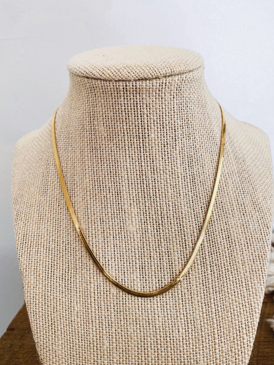 Thin Gold or Silver Snake Chain Necklace Etsy