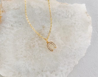 Lucky Horseshoe Pendant Necklace